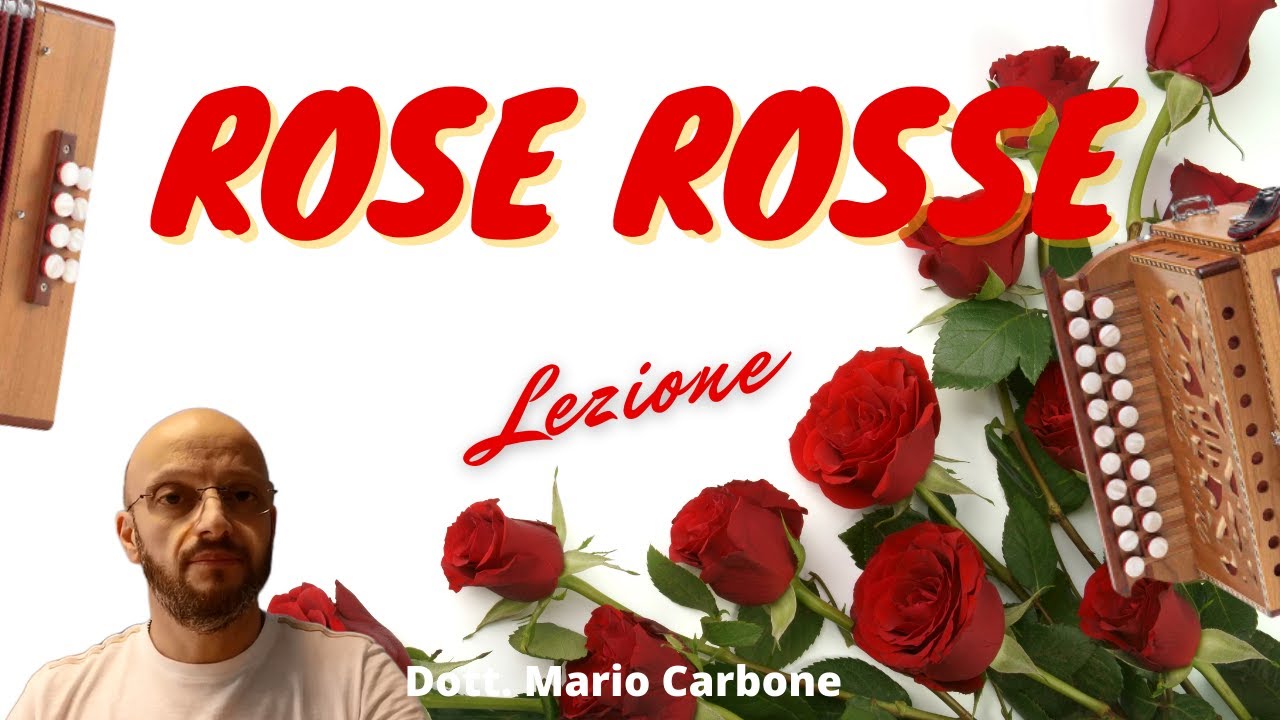 8 bassi  - Lezione - ROSE ROSSE - Accordion diatonic organetto