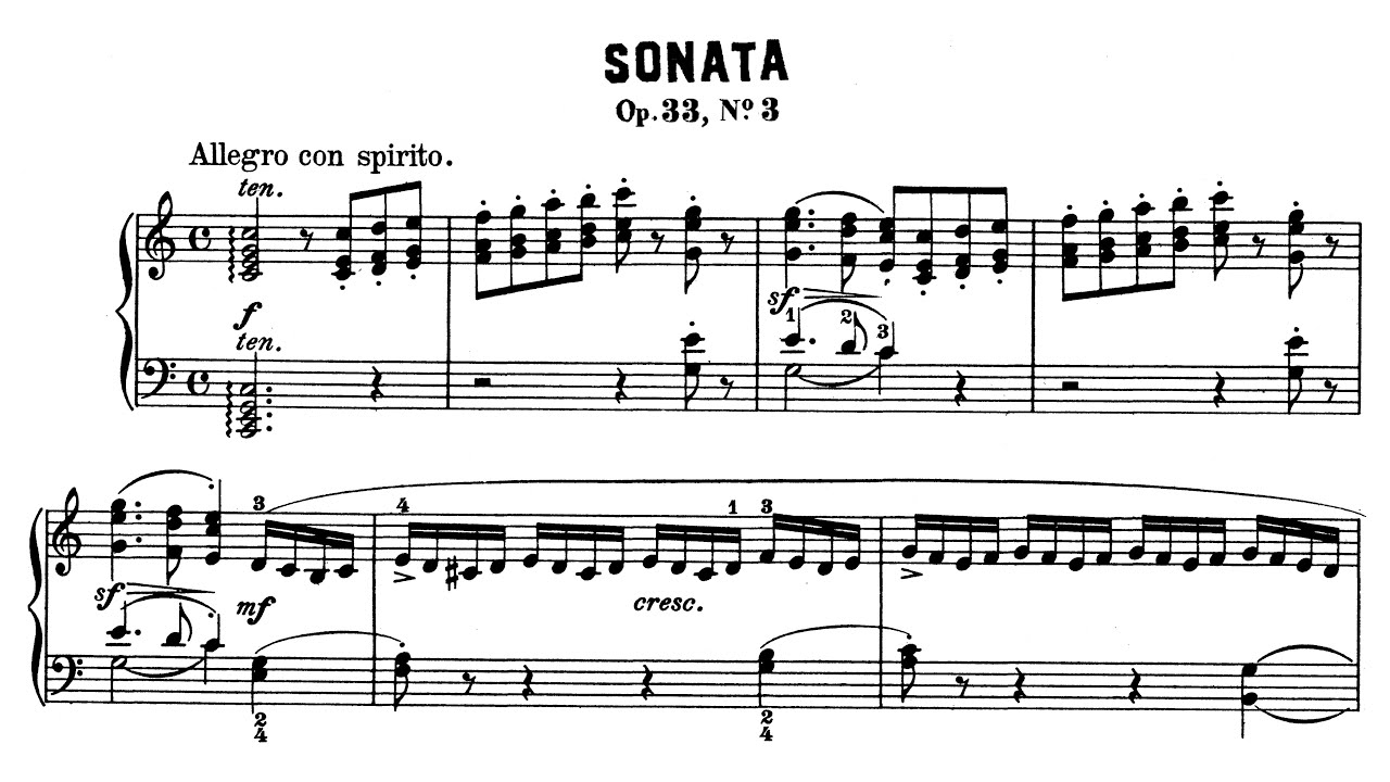 Muzio Clementi - Piano Sonata Op. 33 No. 3
