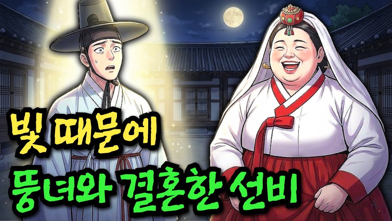 빛 때문에 뚱녀와 결혼한 가난한 선비 첫날 밤 선비가 마주한 경악스러운 진실| 야담 옛날이야기 오디오북 전설 민담 사연