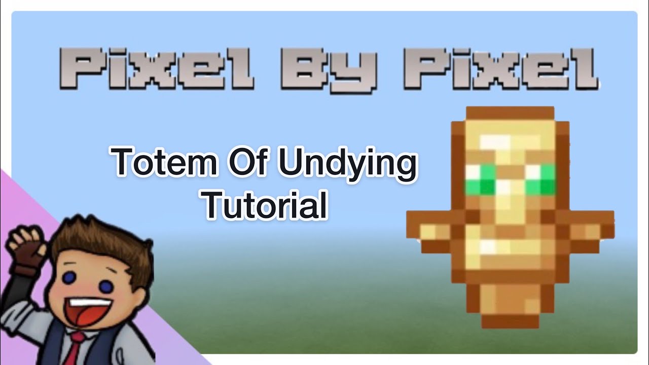 Minecraft Totem Of Undying Tutorial | Pixel Art | Pixel By Pixel