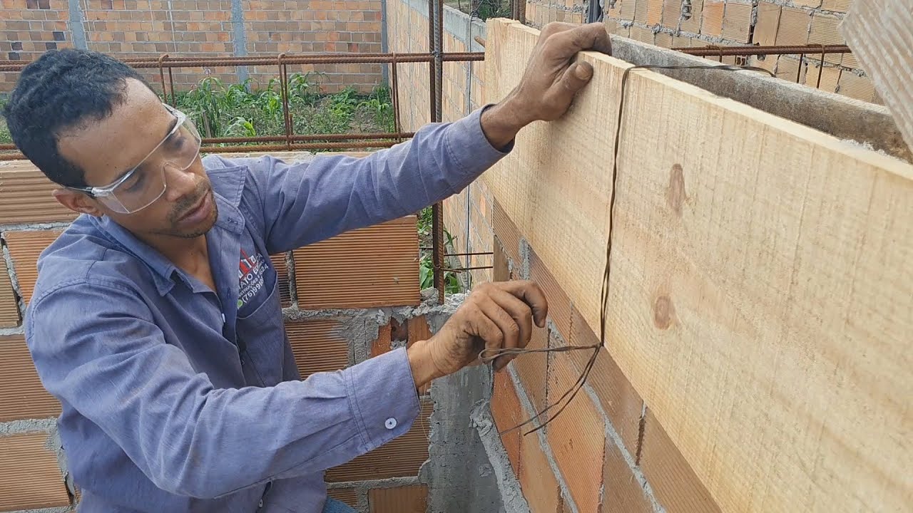 Como fazer a viga por cima da parede.