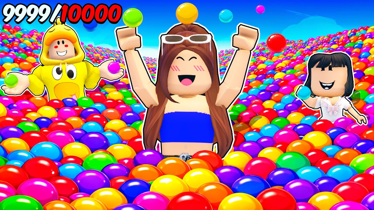 SALTAMOS A LA PISCINA DE PELOTAS MÁS GRANDE DEL MUNDO en Roblox!!