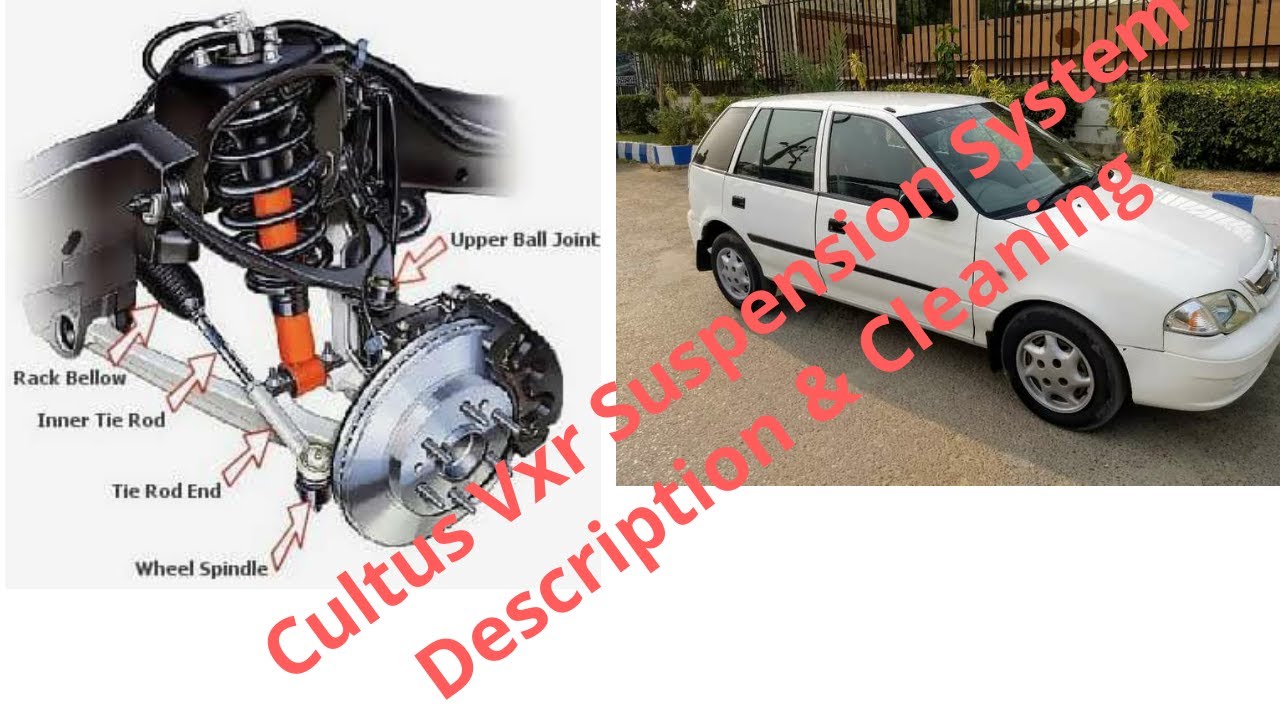 What is suspension system in Cultus vxr? How to check suspension? Cleaning of suspension parts.