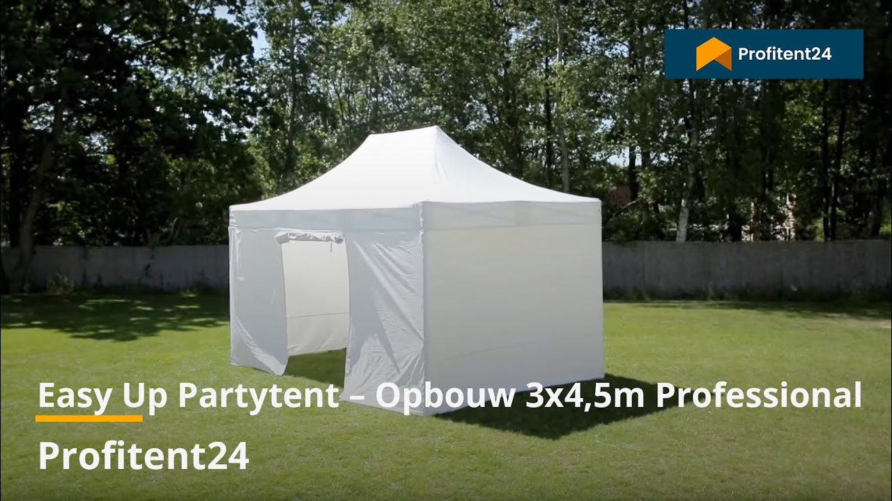 Easy Up Partytent – Opbouw 3x4,5m Professional