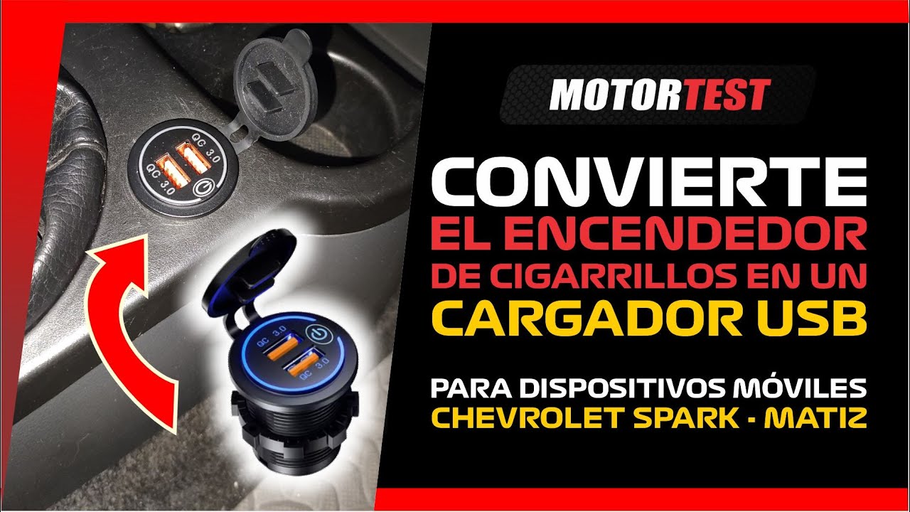 INSTALACI&Oacute;N CARGADOR USB PARA MOVILES O CELULARES| CHEVROLET SPARK - MATIZ - PONTIAC G2