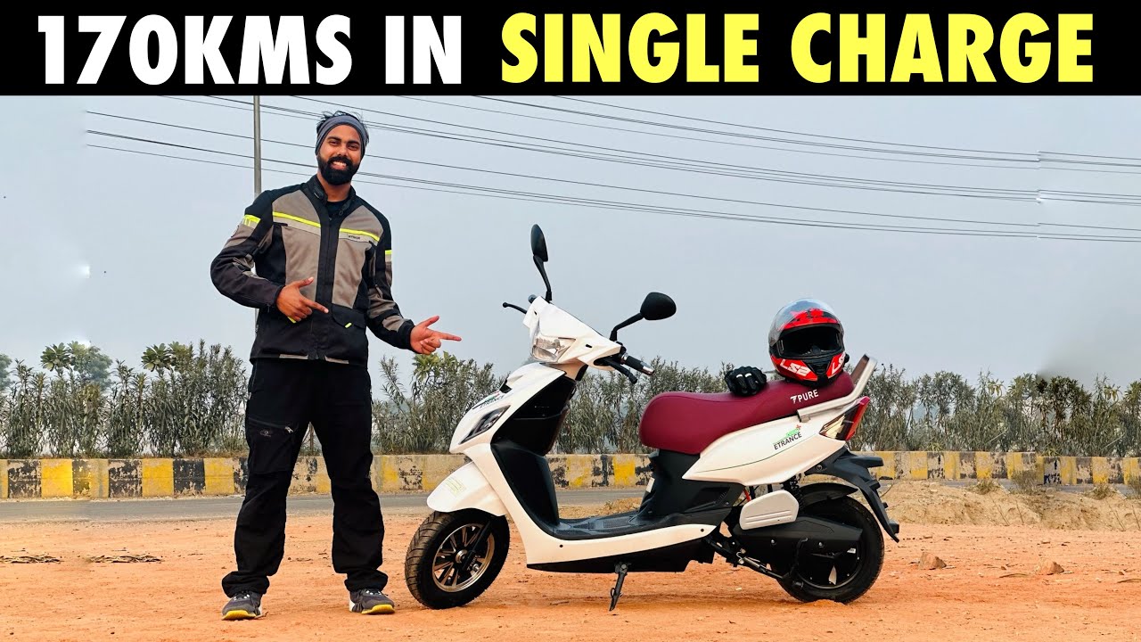 ₹94,000 me aagyi ELECTRIC SCOOTER jo chalegi 170km SINGLE CHARGE me | Review of Pure EV ETrance Neo+