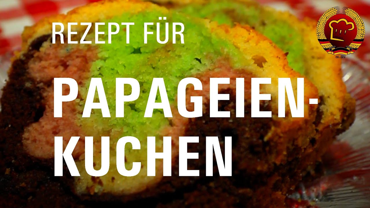 Das originale DDR Rezept f&uuml;r Papageienkuchen (Rezept zum backen ohne Lebensmittelfarbe)
