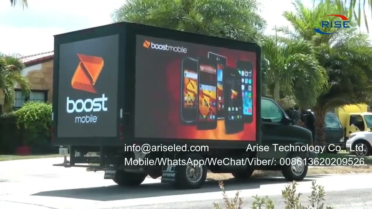 Waterproof full color LED display mobile LED screen IP65 outdoor advertising mobile trailer truck le