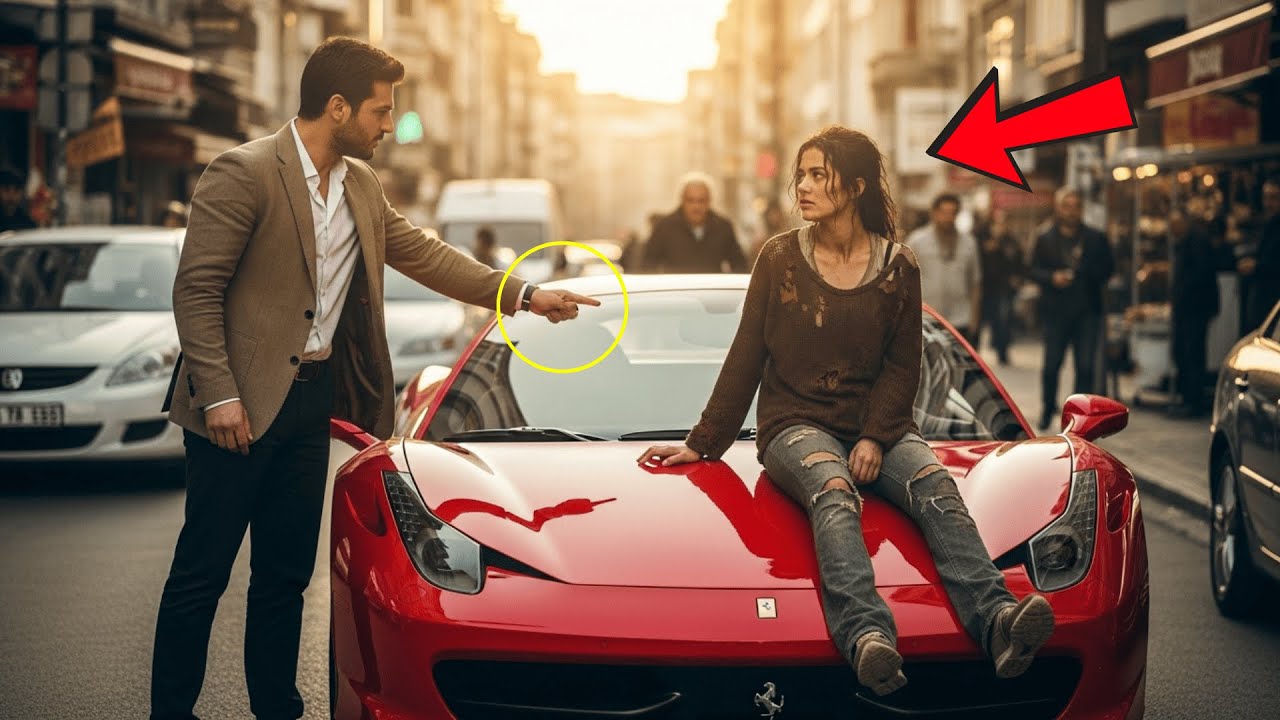 Milyoner, Ferrari’sine Dokunduğu İçin Fakir Kadına Bağırdı… Ama Kadın Kaputu Açıp Motoru Tamir Etti