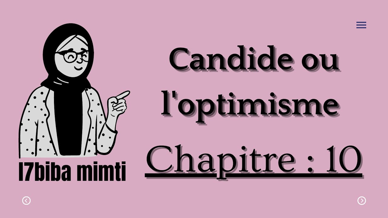 Candide ou l'optimisme chapitre 10 candide ou l'optimisme مترجم en arabe # Candide voltaire analyse