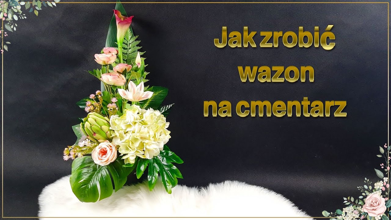 Wazon do kompozycji na gr&oacute;b// cmentarz// DIY// Jak zrobić
