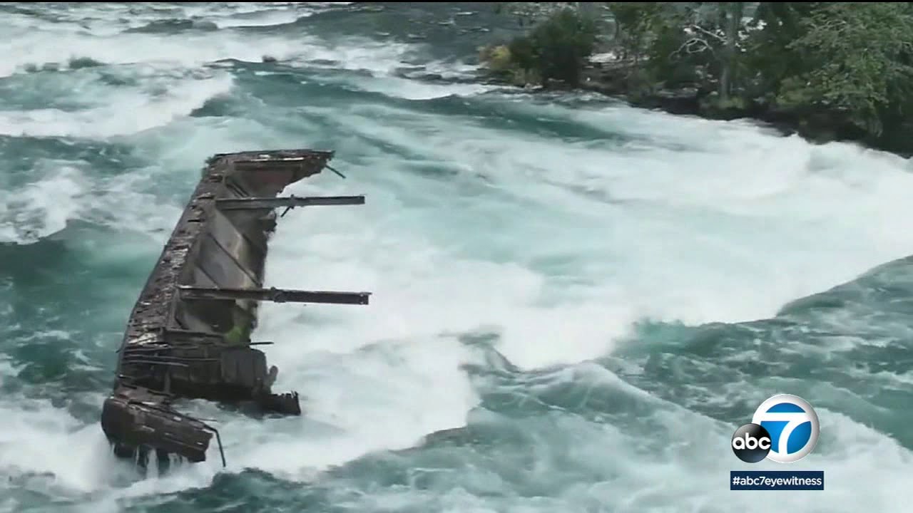 Boat stuck above Niagara Falls for more than 100 years finally moves | ABC7