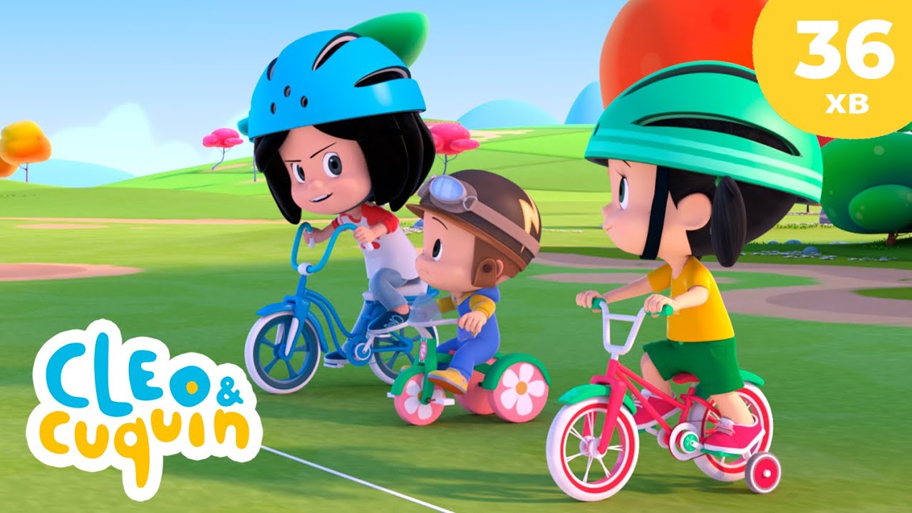 Клео та Кукiн 🚲 Вчимося кататись 🚲 Улюблені дитячі мультики 🎬 Cleo & Cuquin