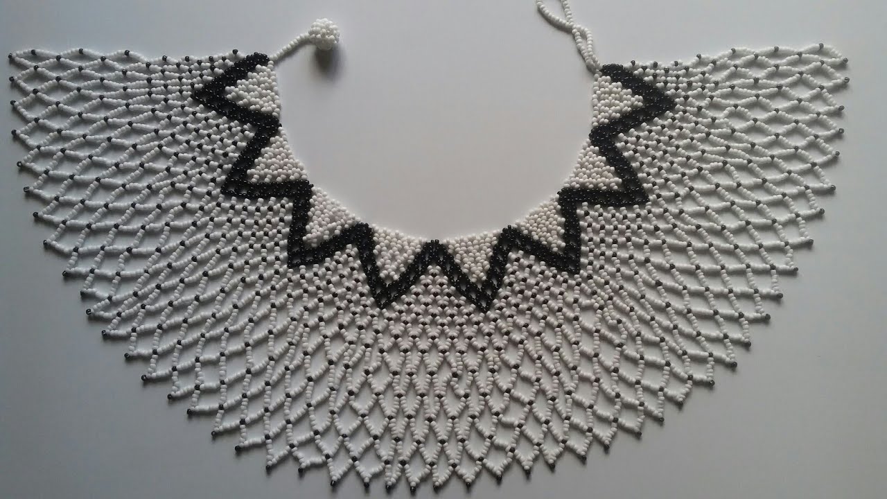 Zulu Necklace with zig-zag pattern  (part 2)