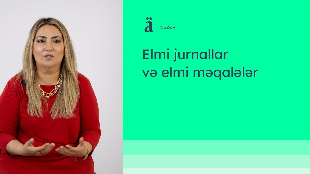 Elmi jurnallar və elmi məqalələr | Aytəkin Hüseynli