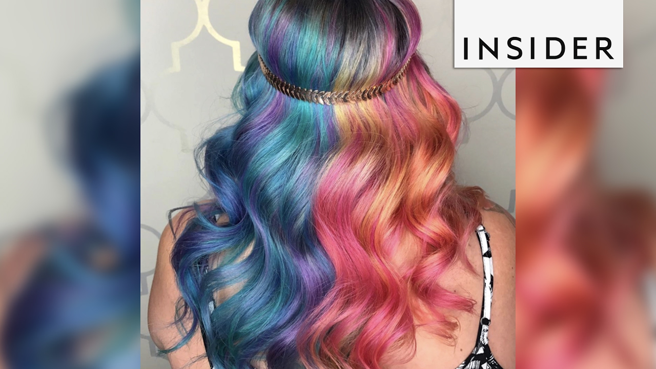 A hairstylist makes rainbow hair transformations look easy