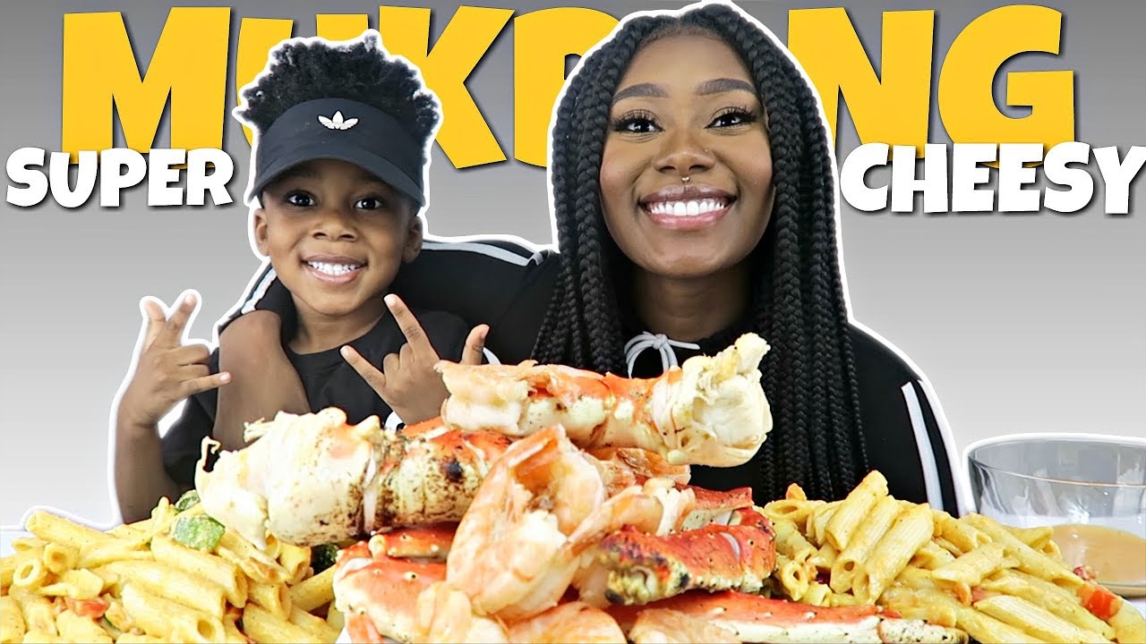 MUKBANG SEAFOOD (King Crab + Tiger Shrimp + Cheesy Pasta) | Eating Show | Watch Me Eat
