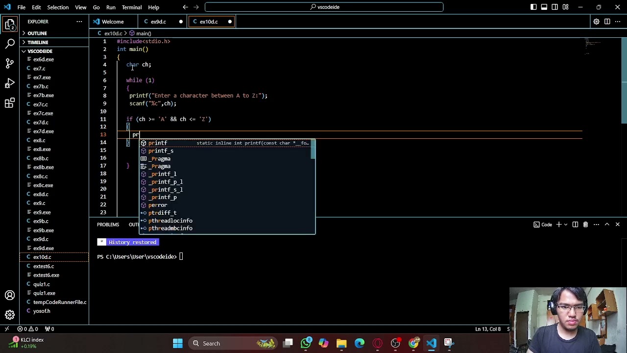 PLC repetition exercise 10(c programming)