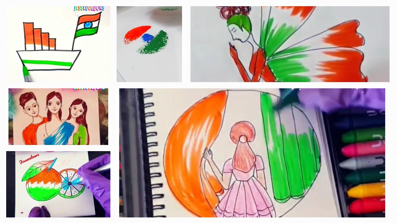 Easy drawing ideas| Indian flag Art