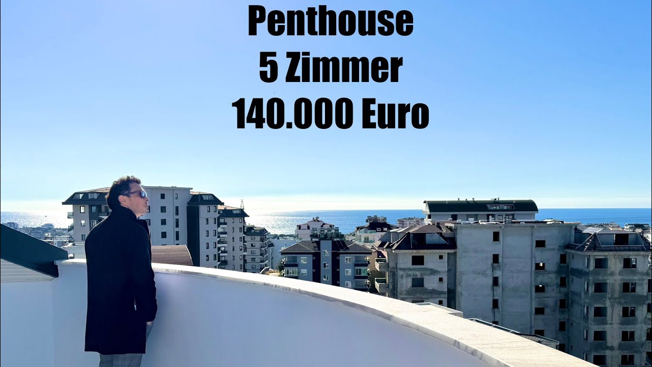 Sehr günstiges 5-Zimmer-Penthouse in Alanya – Schöne Wohnanlage mit Meerblick