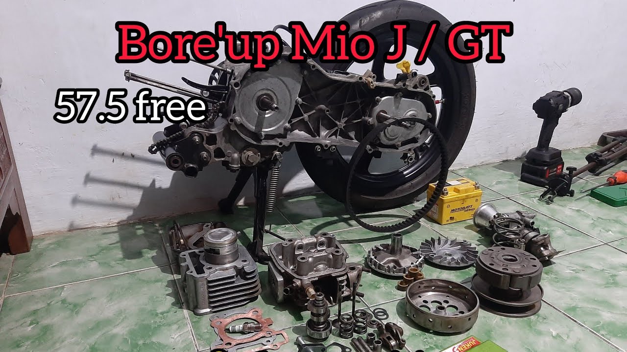 Upgrade / Bore'up Mio J Harian 57.5 free ‼️ Spek wara wiri ❗ #132
