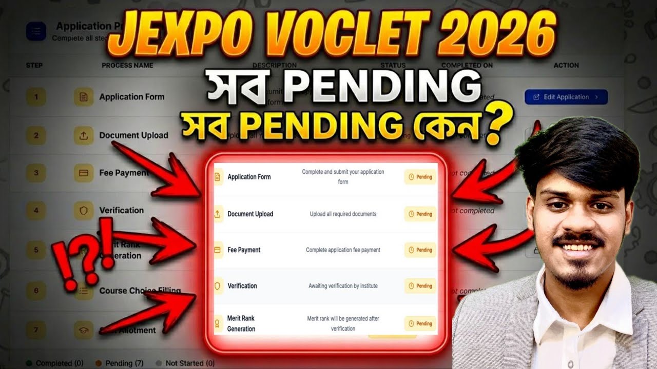 Jexpo 2026: সবই PENDING!? Jexpo Polytechnic Admission 2026 | Jexpo Counselling 2026 | Voclet 2026