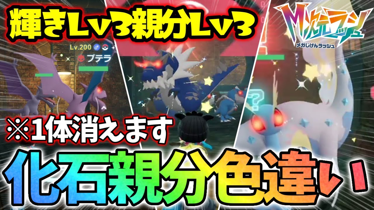 【大事故】全部の化石オヤブン色違いを光らす事に成功しました！！【レジェンズZA】