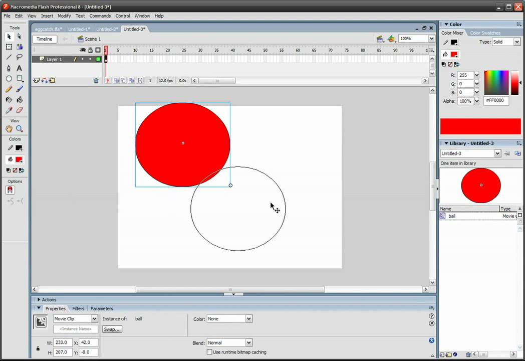 Awesome Tutorial - Flash 8 - Objects move in one direction with mouse