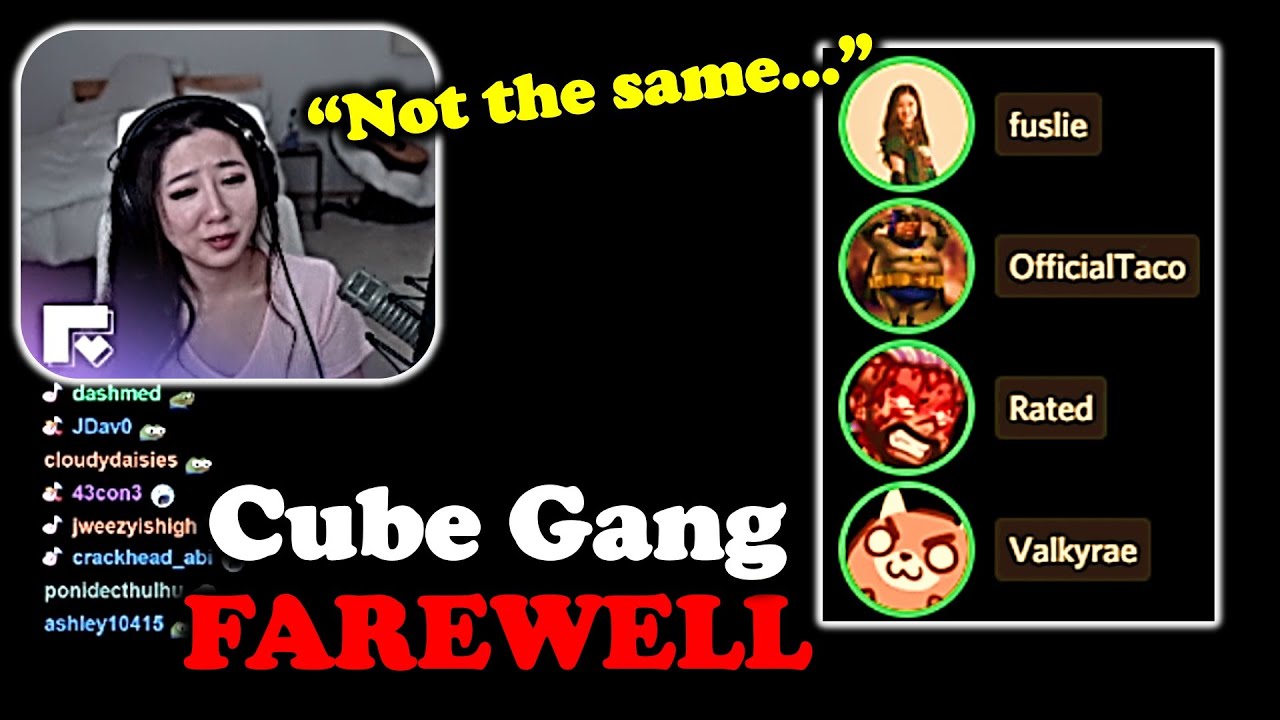 Fuslie, RatedEpicz, OfficialTaco, Valkyrae have an EMOTIONAL FAREWELL after 2 months | Cube Gang
