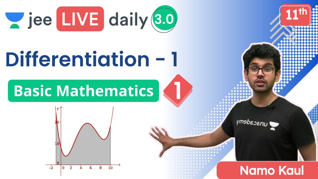 JEE 2022: Basic Mathematics L1 | Differentiation | Unacademy JEE | IIT JEE Physics | Namo Kaul