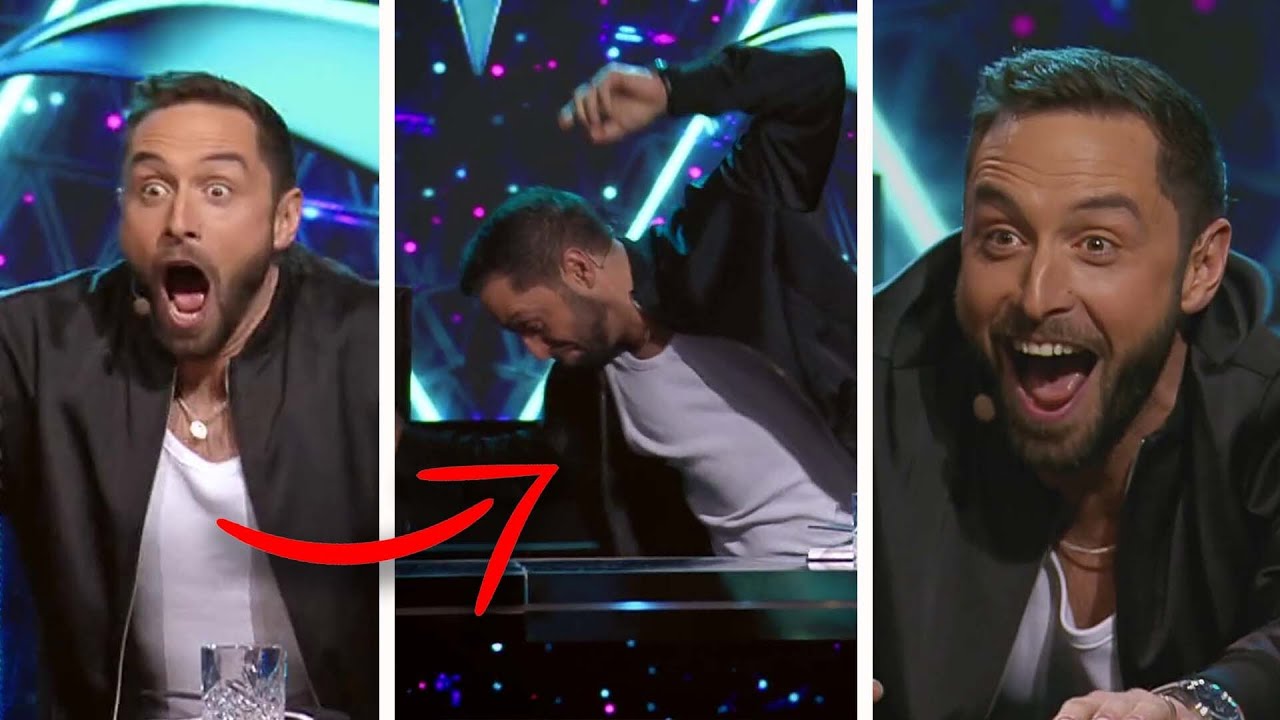 Måns Zelmerlöw trillar av stolen när han ser vem som är bakom masken  | TV4 & TV4 Play