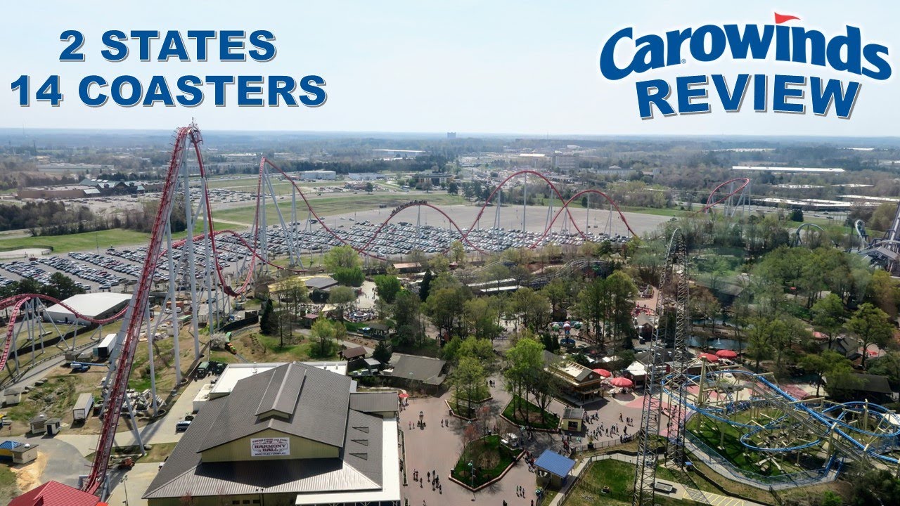 Обзор Carowinds, парк развлечений Charlotte's Cedar Fair | 2 штата, 14 американских горок