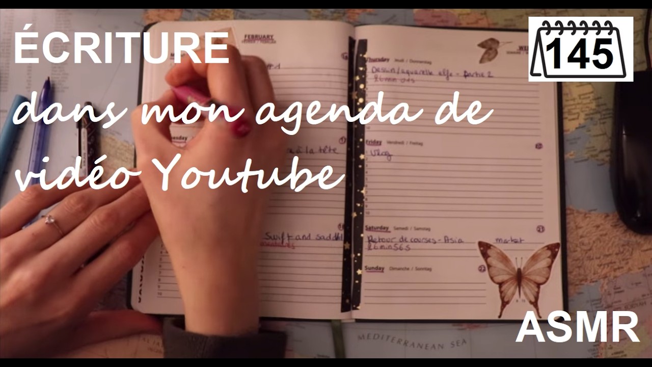 ASMR français - Écriture dans mon agenda #145