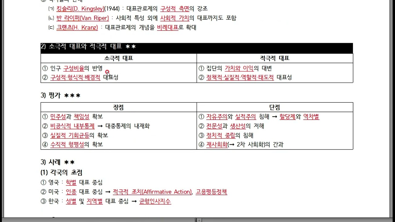인사행정 4-8 [대표관료제]
