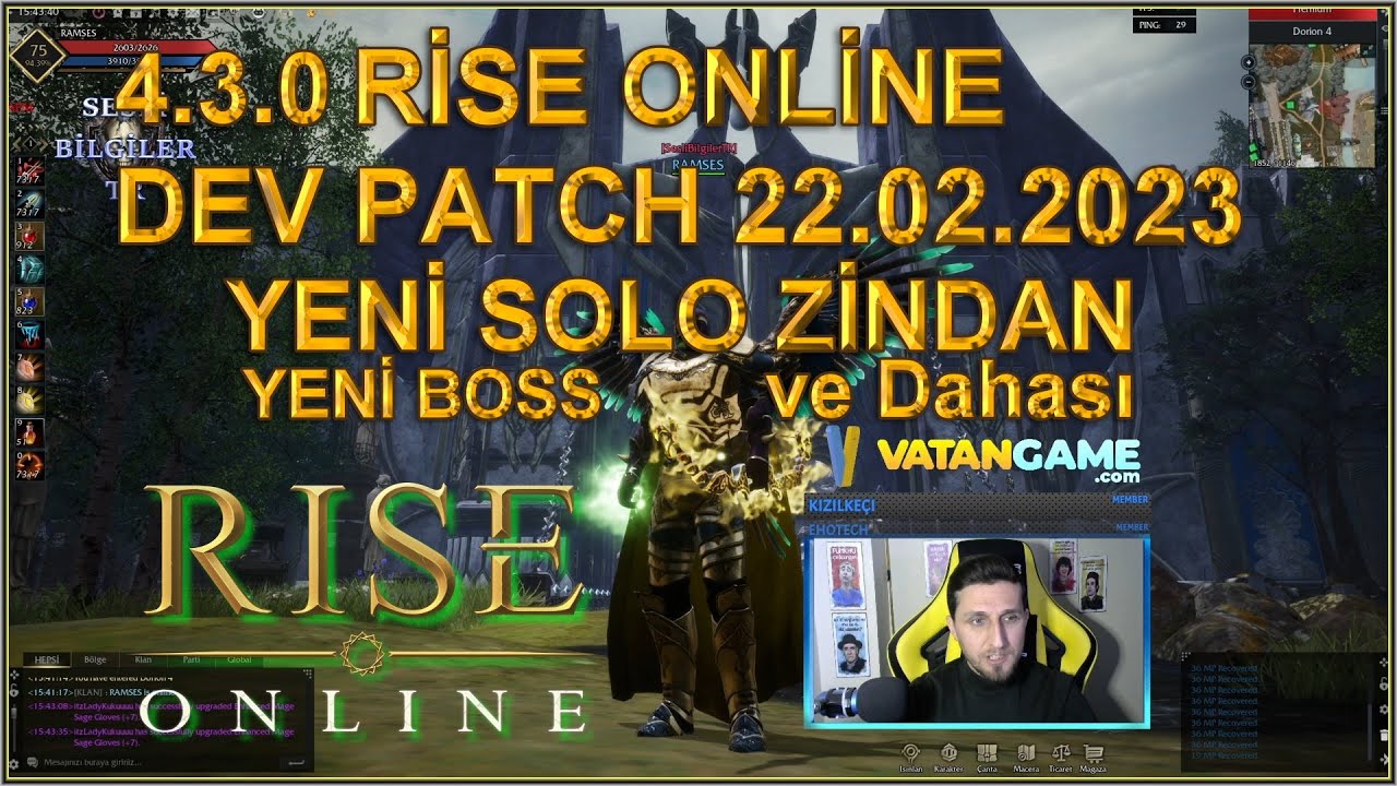 RİSE ONLİNE 4.3.0 BÜYÜK GÜNCELLEME - YENİ ZİNDAN - Asas Buff - Yeni Boss 