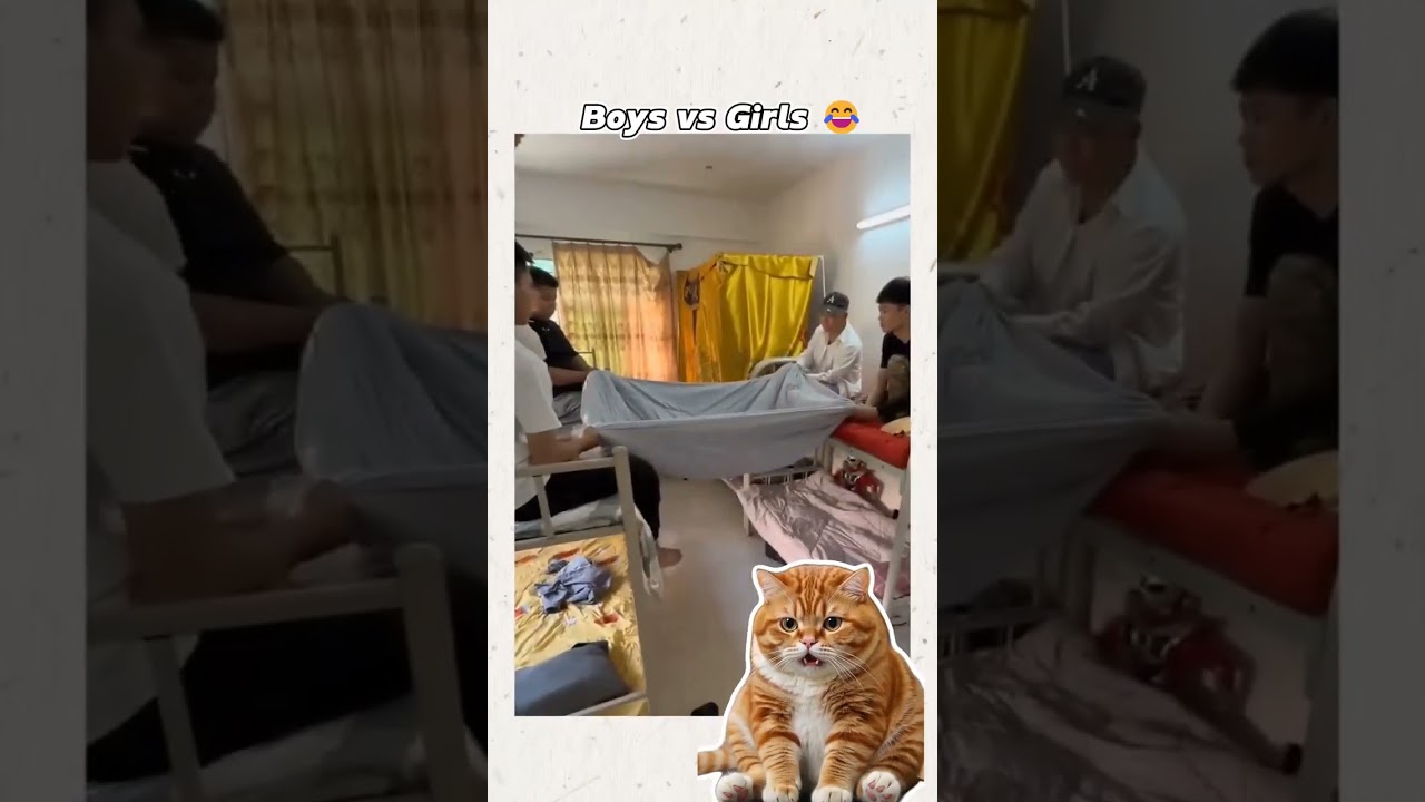 Boys Try Blanket Game&hellip; Then Girls Show How It&rsquo;s Done 🎯#shorts