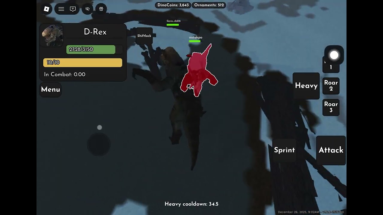 Just playing Jurassic blocky until i got attacked by a hacker