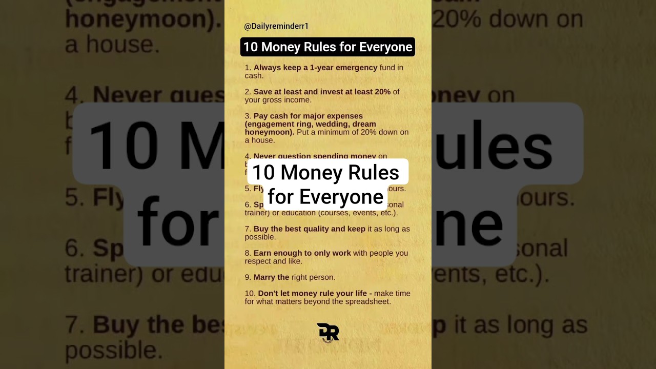 10 Money Rules for Everyone #quotes #motivationalquotes #successmotivation