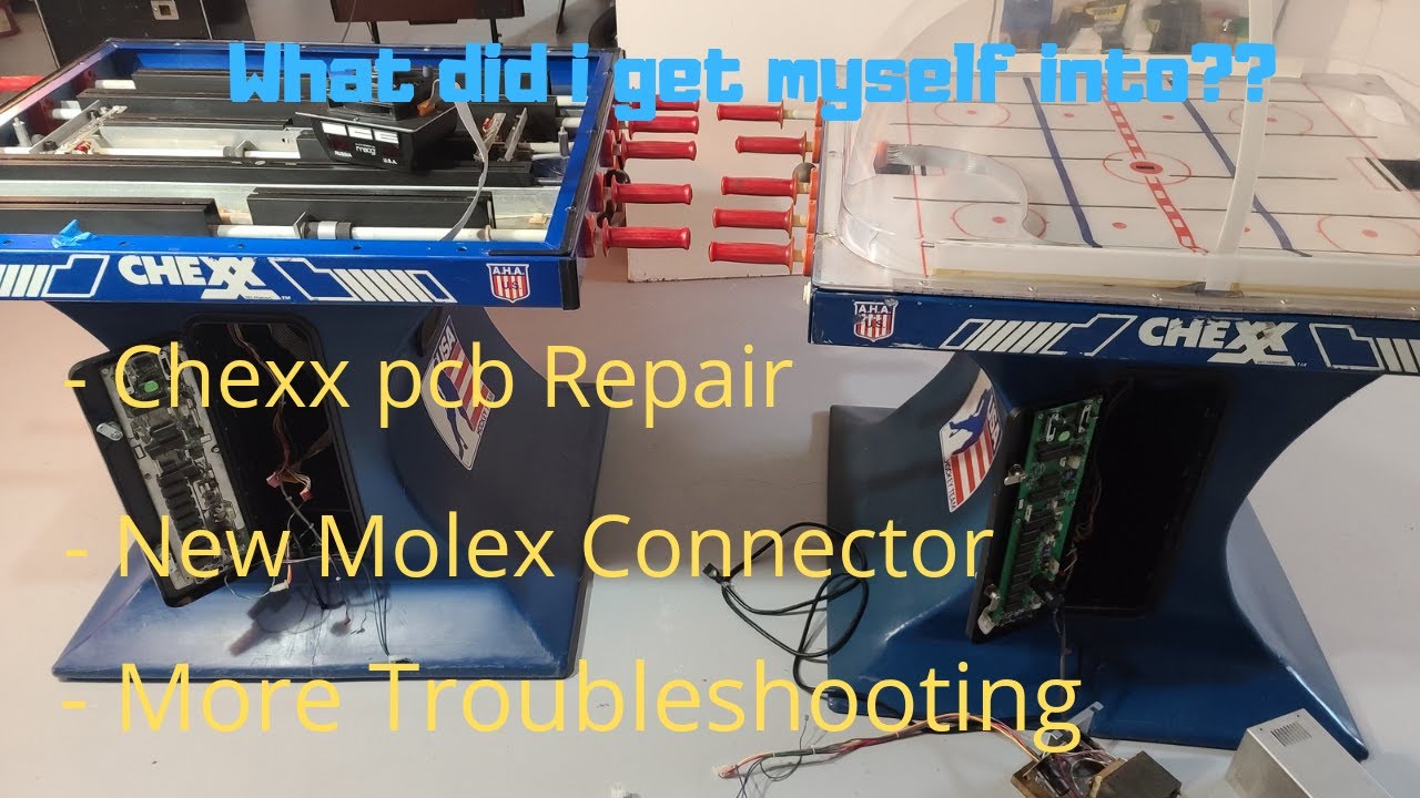 Chexx pcb board fix, new molex connector & reseating of chips