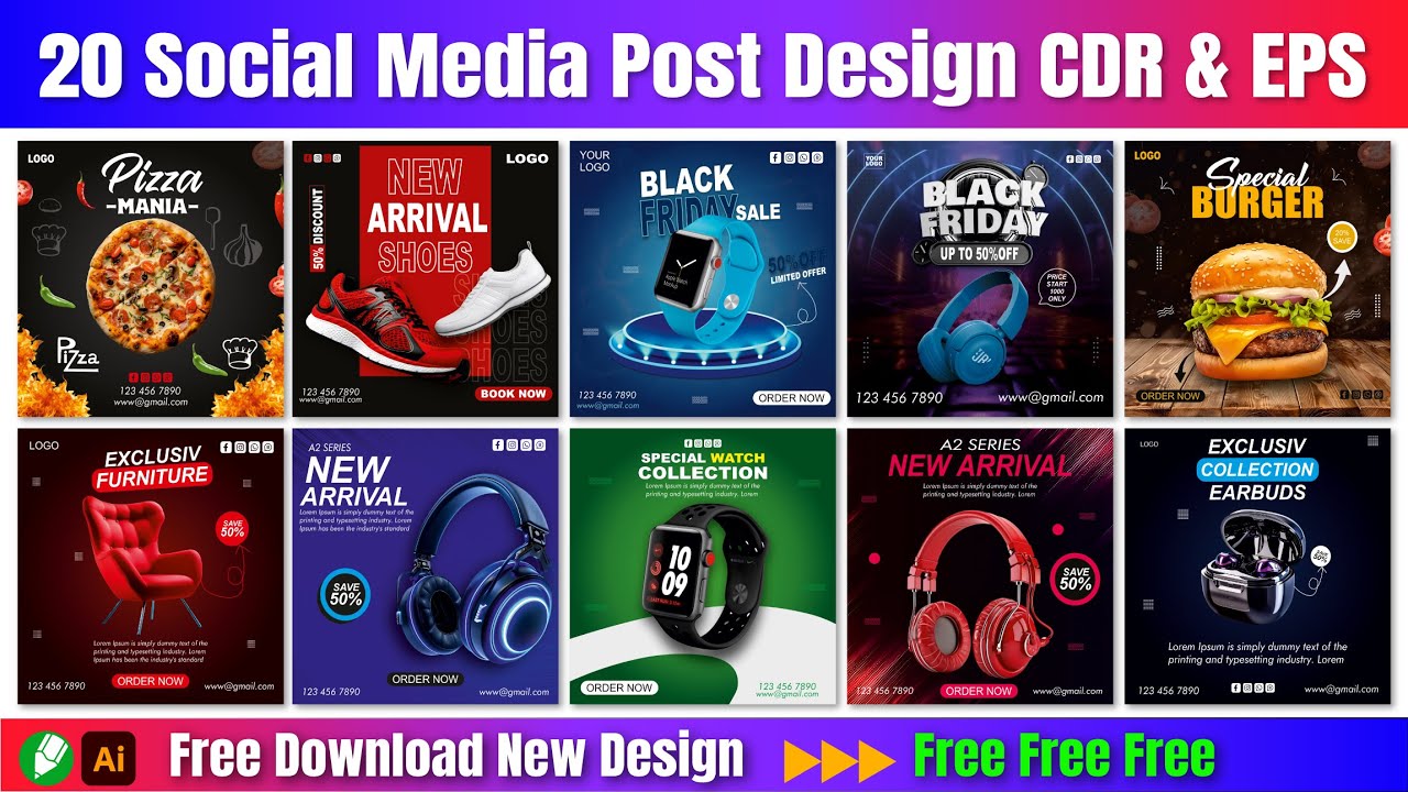 Social Media Post Design | Social Media Post Design cdr free download #Social Media Post #shani