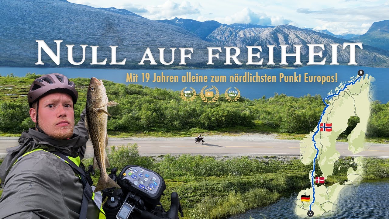 Alleine, 19 Jahre, 4200km mit dem Fahrrad zum nördlichsten Punkt Europas! Film