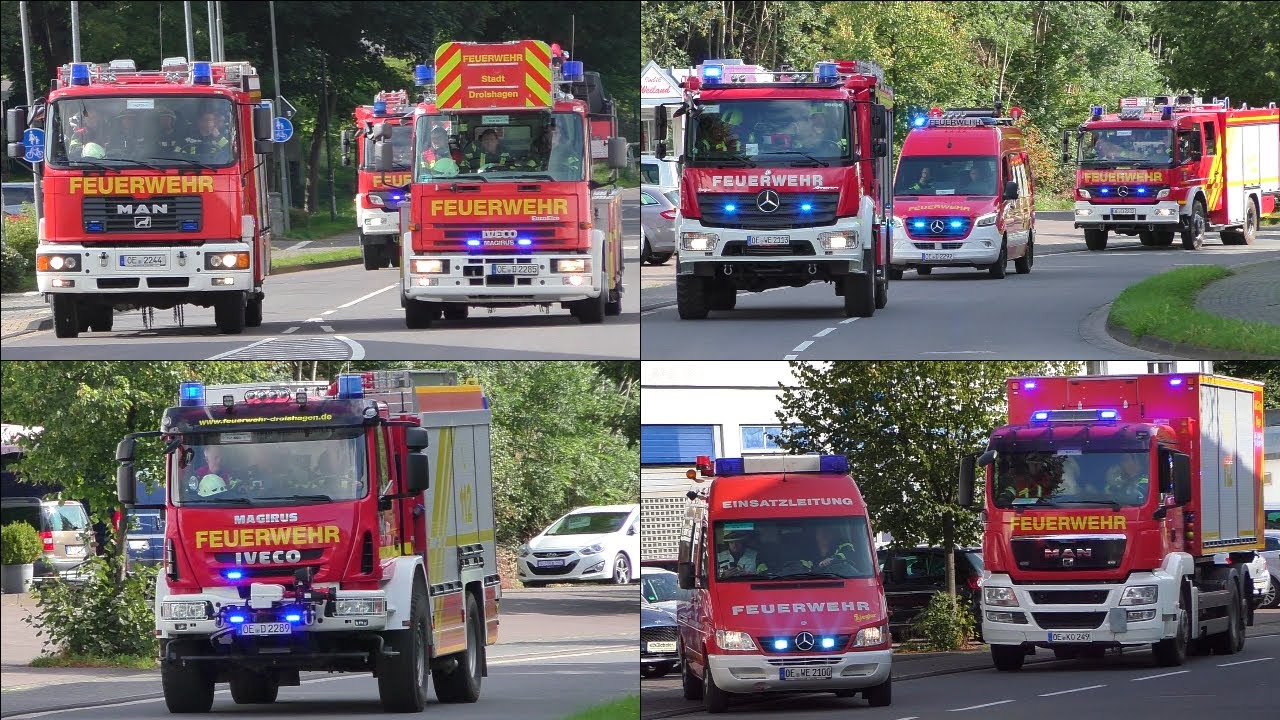 [GROßBRAND + ABC-ALARM] Großalarm für die Feuerwehr & DRK in Drolshagen - Jahreshauptübung 2023