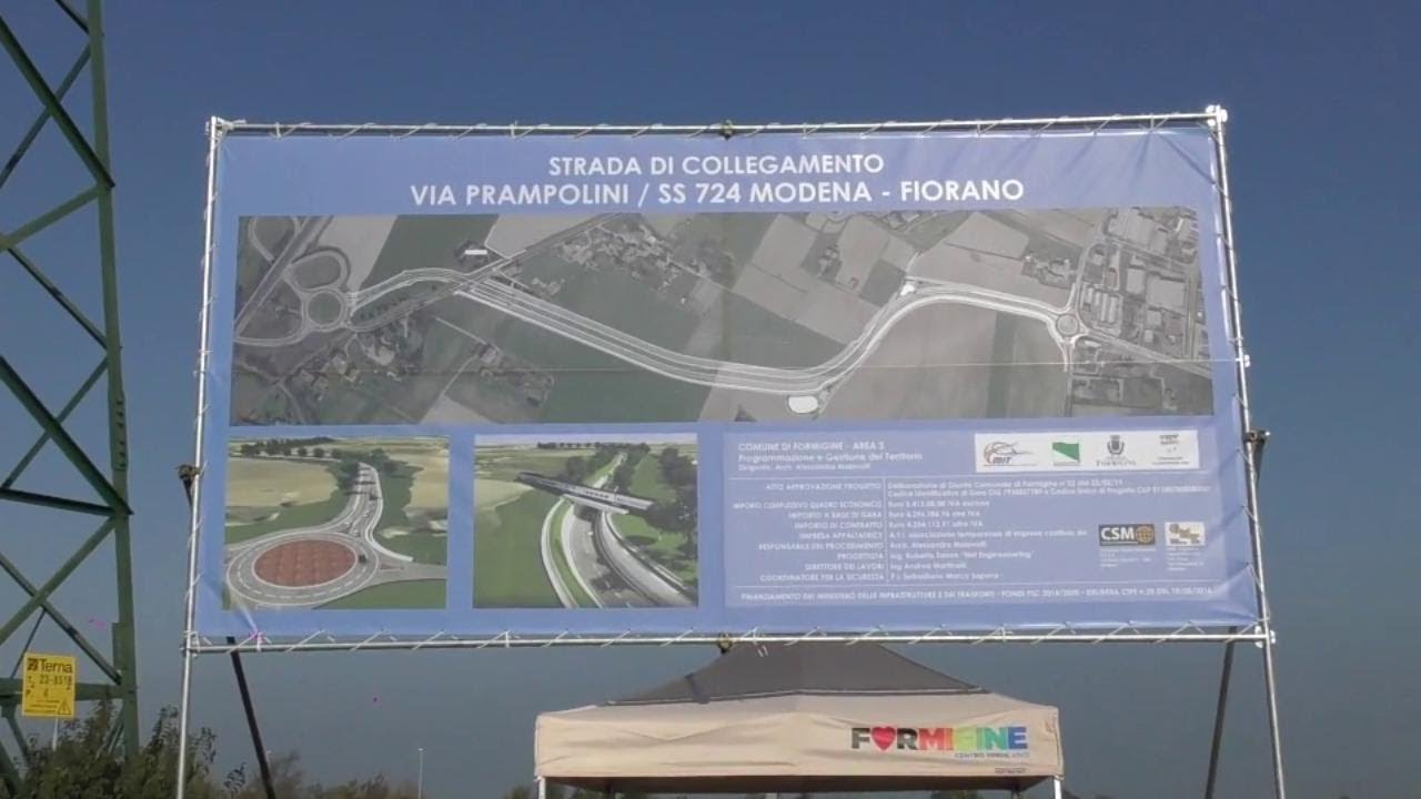 Formigine, cantiere per la strada di collegamento tra Modena e Fiorano