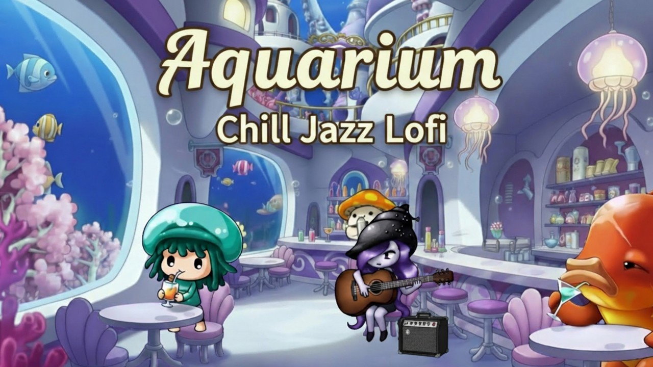 feeling cozy at the deep aquarium cafe.