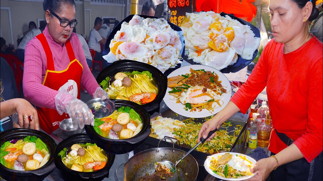 Must-Try Fried Noodles & Noodle Soup at Ta Khmau Riverside Park