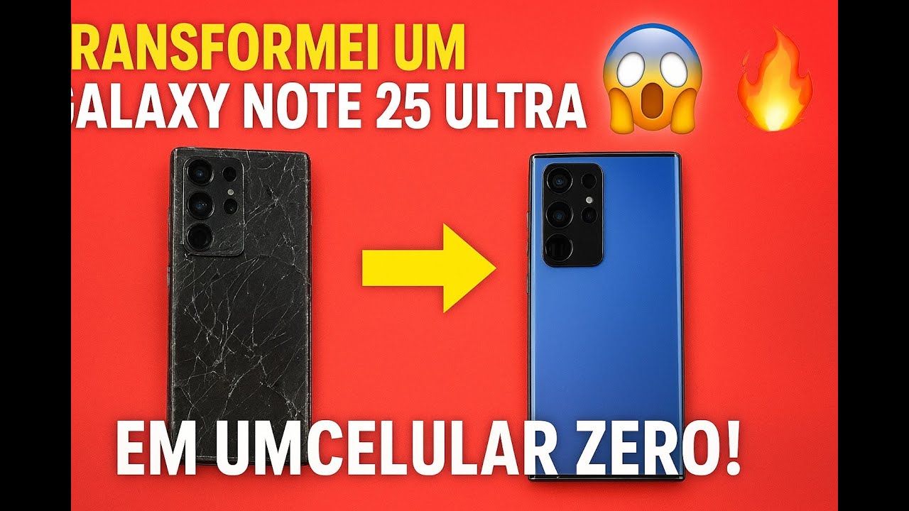 Transformei um Galaxy Note 25 Ultra Quebrado em Um Celular Zero! 😱