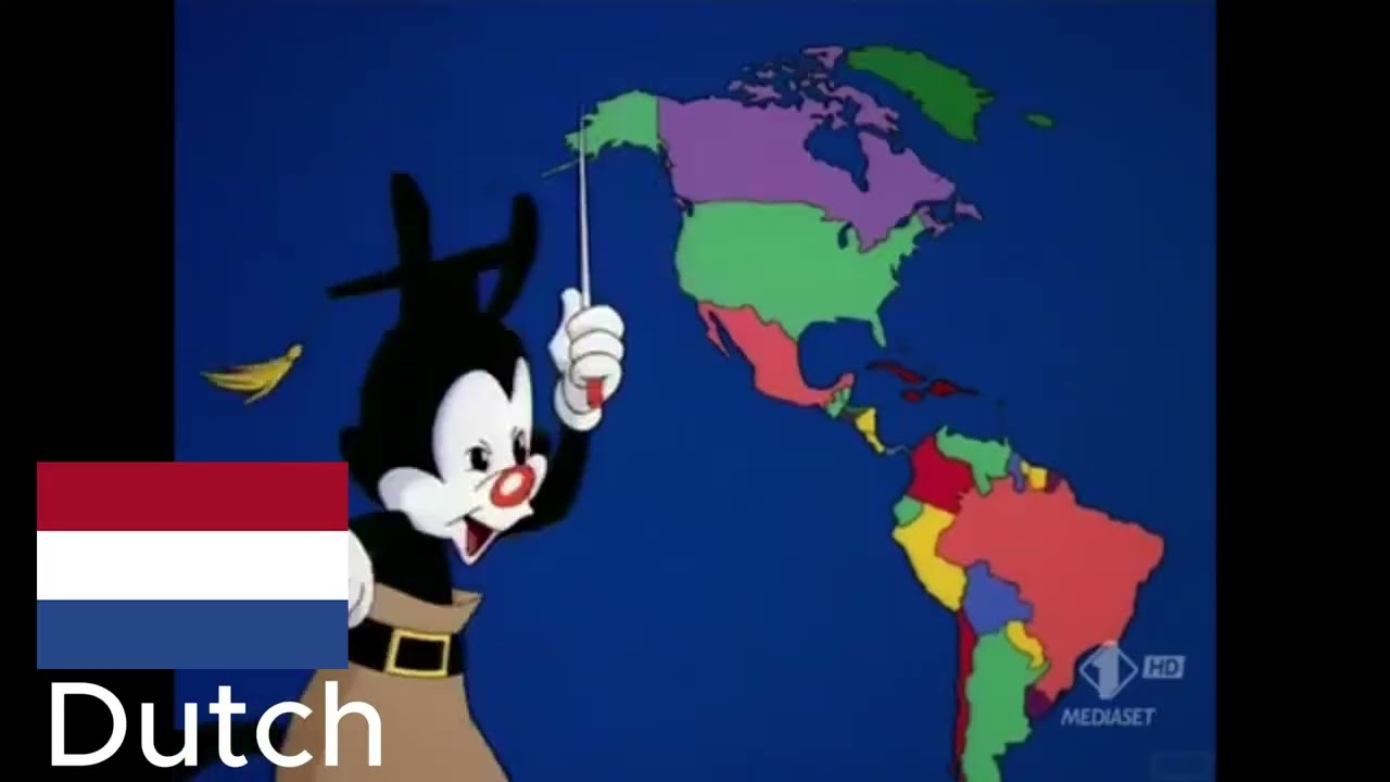 United States Canada Mexico Panama Haiti Jamaica Peru - Yakko's world - MULTILANGUAGE (17 languages)