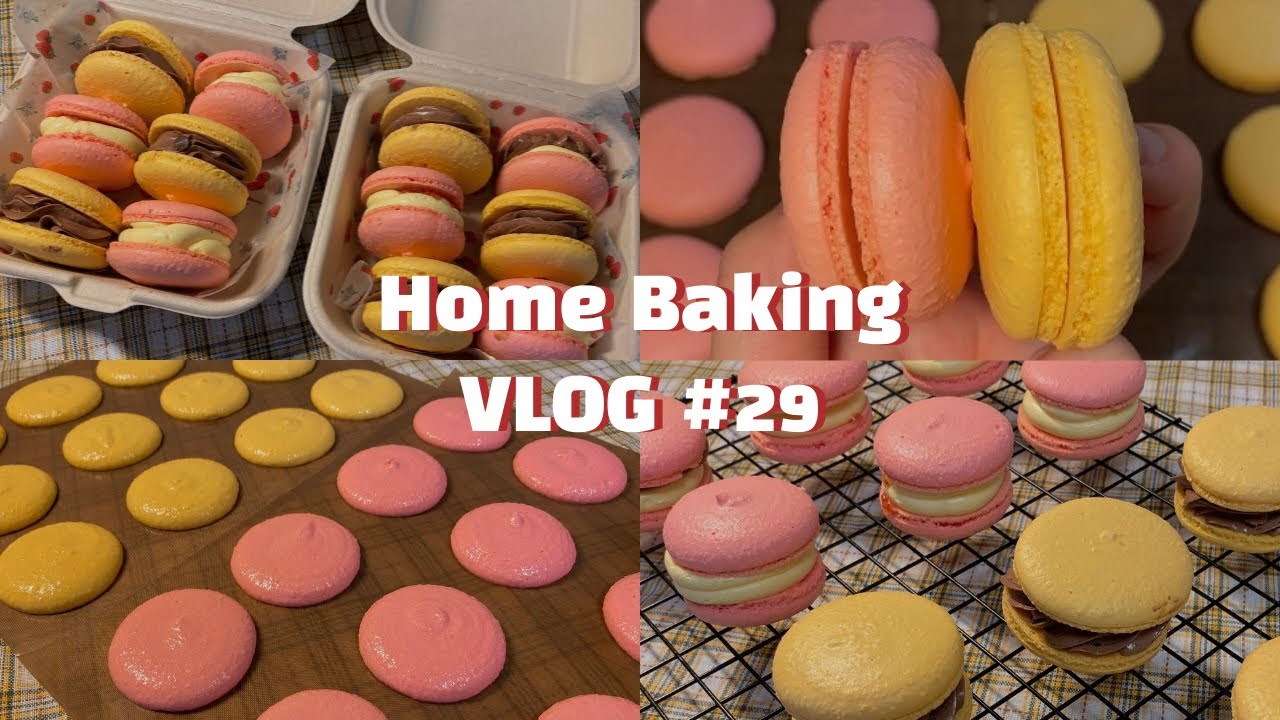 🧏🏻‍♀️미니오븐으로 마카롱 만들기? 쌉쌉가능. / 홈베이킹 브이로그  / macaron vlog