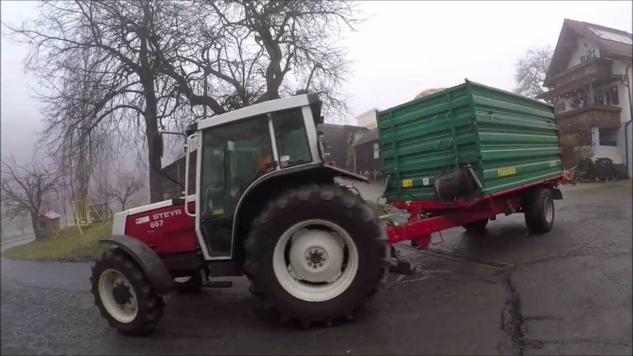 Hackschnitzeltransport 2025 mit STEYR 667 und STEYR 4120