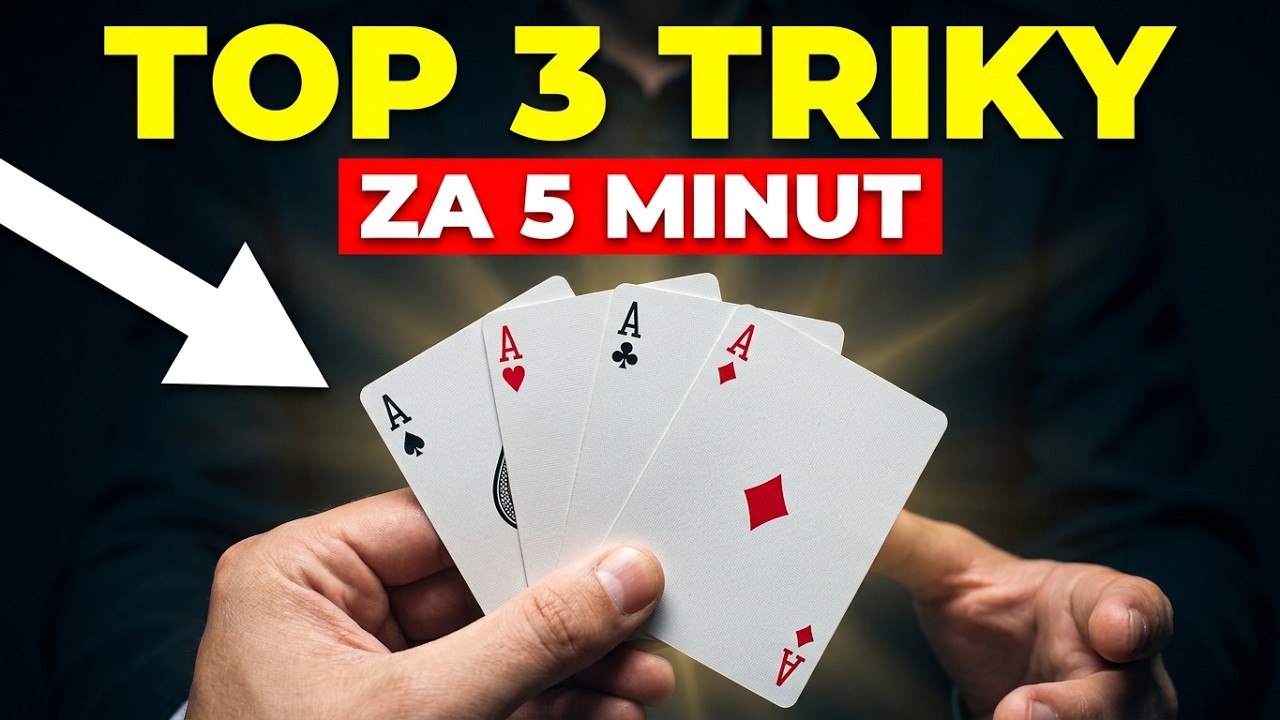 TOP 3: NEJLEPŠÍ KOUZLA, která se naučíte za 5 minut!